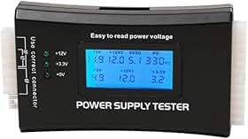 Dispositivo De Teste Computador Com Lcd Para Diagnóstico Fonte Alimentação Pc 20/24 4/6/8 Pinos, Testador Sata, Ide, Hdd, Atx, Itx, Plugue Byi
