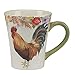 Certified International Floral Rooster 20 oz. Mugs, Set of 4 Assorted Designs