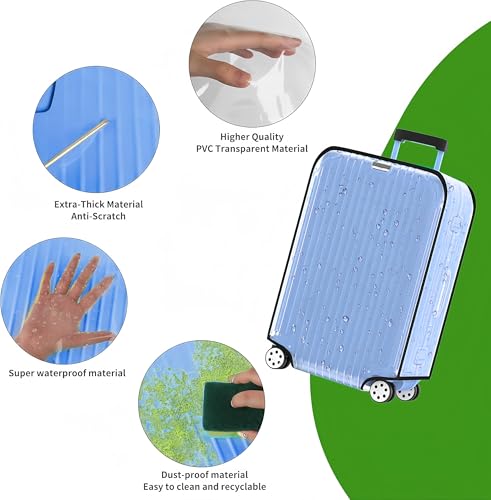 Feybaul Luggage Cover Protector for Suitcases, Transparent Suitcase Cover by Feybaul - Used condition - Image 5