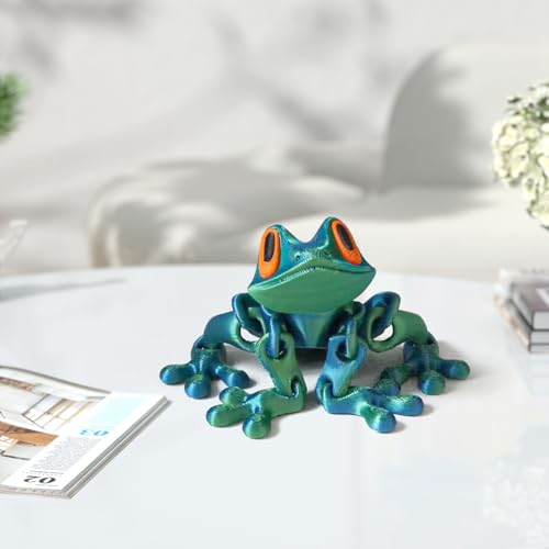 Set de 4 imanes magnéticos 3D de rana articulada miniatura 7