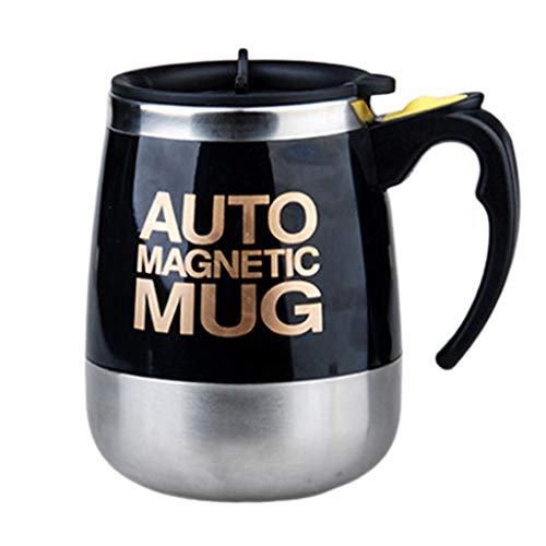EVERY- Caneca de café de aço inoxidável com agitação automática, copo de mistura magnetizado para ch