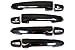 PT Auto Warehouse TO-3180S-QP - Outside Exterior Outer Door Handle, Smooth Black - Front Left/Right (with Keyhole), Rear Left/Right