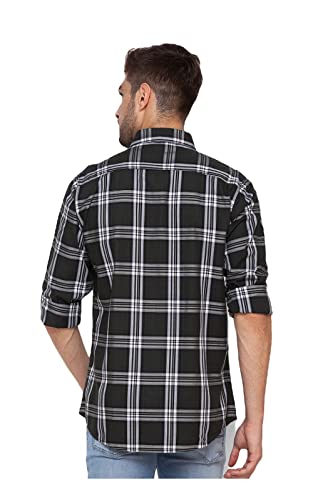 Image of Spykar Men's Slim Fit N /A Full Sleeve Striped Casual Shirts