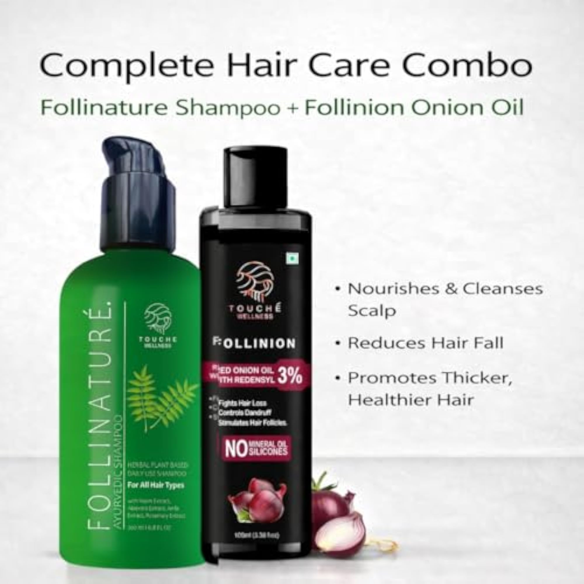 Touché Hair Care Combo Pack, Ayurvedic Shampoo & Hair Oil