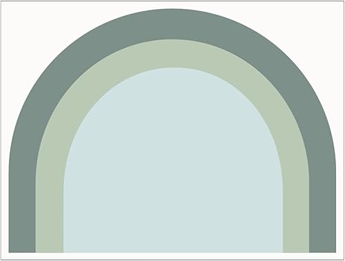 Miniatura 6 de Uonlytech Adhesivo de pared para pared, diseño de arco de semicírculo, decoración de pared, diseño geométrico, murales de pared, despegar y pegar,