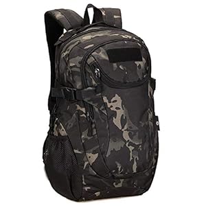Huntvp® 25 litre tactical rucksack, Molle school bag, military bag, daypack, waterproof, mini adult daypack, sports rucksack, trekking rucksack for outdoor sports, fitness, hiking