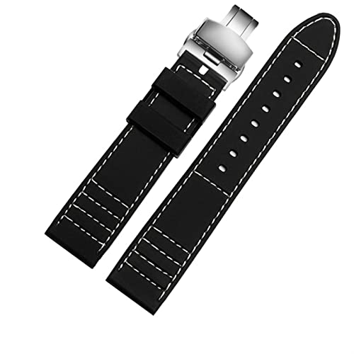 Bracelet étanche en caoutchouc 22mm élastique et résistant à l'eau