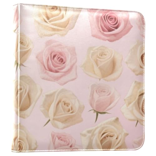 Photo Album 4x6, 5x7,6x8,Artificial Leather Photo Albums with 20 Detachable Sheets Rose Print for Family Wedding,Multi 28
