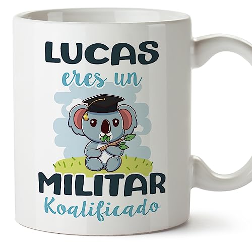 MUGFFINS Tazas Personalizadas para MILITAR - En Español - Koalificados Personalizados - 11 oz / 330 ml - Regalo Personalizable original y divertido