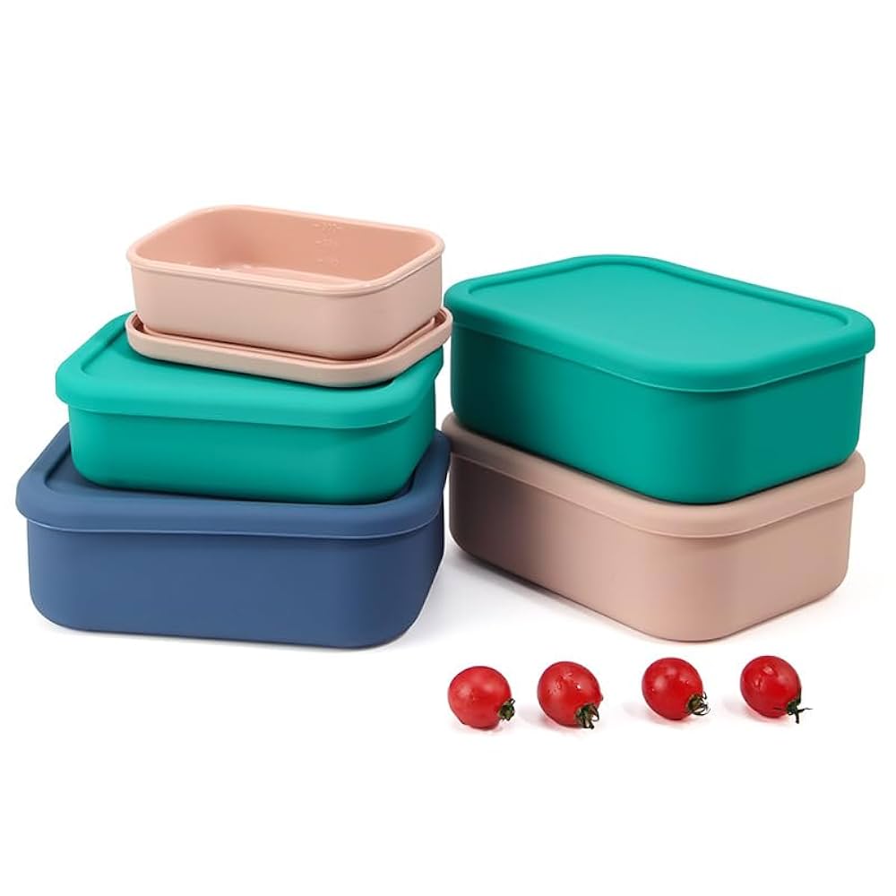 密封シリコンリング付きランチボックス*8 Amazon | Zerodeko 2個密封リング ランチボックス用 食品