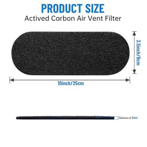 Ztaussi Filtros de ventilador de teto para lâminas, 15 peças de filtros de ar de carbono de casca de