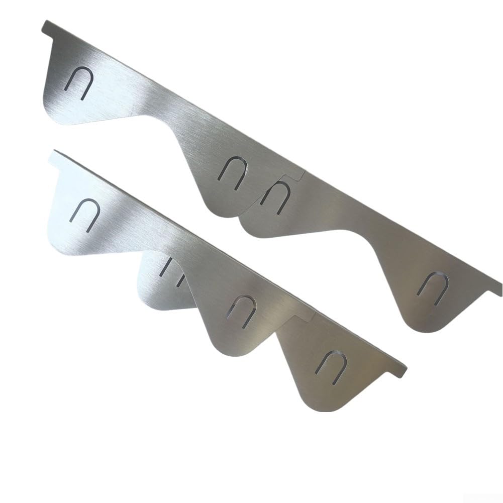Kitchen Upgrade Lot de 4 couvre-joints rétractables en acier inoxydable Argenté