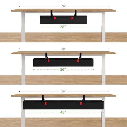 KEEGH Extra Large 48" Under Desk Cable Management Tray - Under Desk Cord Management - Clamp/Screw Mount - Support Upto 70lbs - Fabric Wire Management - Cable Raceways Tray Cord Hiders for Office/Home by KEEGH - Image 8