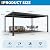 Pergola With Independent Adjustable Rainproof Roof, Louvered Pergola 12x16 for Deck Garden Backyard, Outdoor Aluminum Pergolas With Adjustable Top
