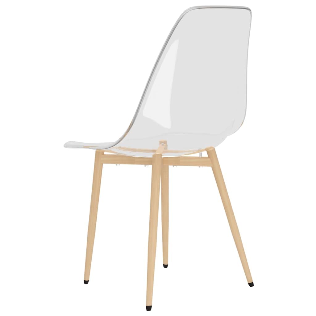 vidaXL Lot de 6 Chaises à Manger, Sièges à Dîner, Chaises de Repas, Meubles de de Salle à Manger Cuisine Maison Intérieur, Transparent Pet