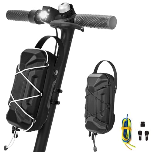 Behogan Sacoche Étanche pour Trottinette Électrique Sacoche Scooter 2L, Sac EVA Guidon Étanche, Étanche -Accessoire pour E-Scooter Trottinette Électrique