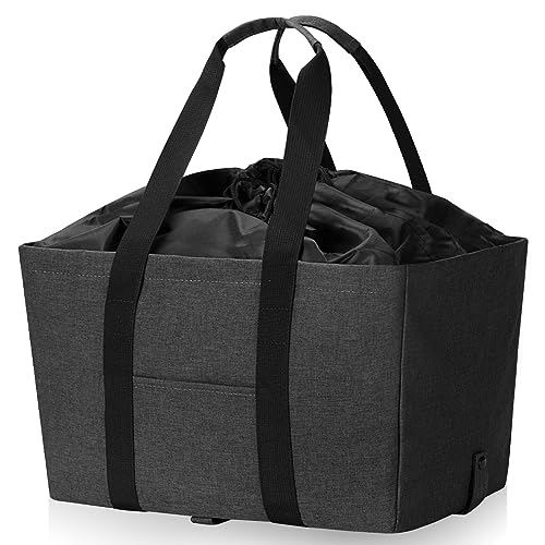 [LHZK] エコバッグ 折りたたみ 大容量 エコバック 買い物バッグ 保冷バッグ 耐久性 ショッピングバッグ 繰り返し使える 買い物袋 (グレー)の商品画像（Amazon）