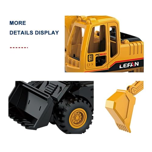 Image of Excavator Toy for Kids - 360 Degree Rotating Construction Vehicles for Kids | Fun Pull Back and Go Playset