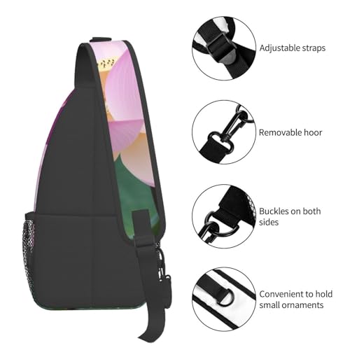Bolso cruzado unisex negro para viaje y senderismo miniatura 4