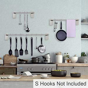 Bosszi 3M Self-Adhesive Contemporary Style Towel Bar Made Of Sus 304 Stainless Steel Brushed For Bathroom, Washroom, Kitchen, Etc. (16-Inch) #TOP3