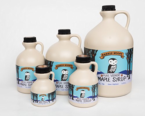 Barred Woods Maple - Half Gallon Jug Organic Pure Vermont Maple Syrup 64 Oz - Grade A Amber Rich #TOP5