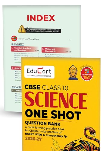 Image of Educart CBSE Class 10 One Shot Question Bank Bundle 2026-27 | Science, Maths Standard, English & SST | Chapterwise NCERT Qs, PYQs & Competency-Based Qs | CBSE 2027 Exam