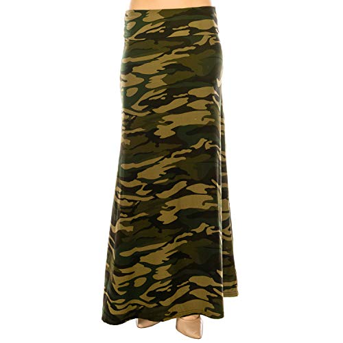 Eevee Women's Beautiful Fold Over Maxi Skirt (ONE Size)