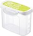 Produktbild Rotho Clic & Lock Vorratsdose 1l mit Deckel und Schüttvorrichtung, Kunststoff (PP) BPA-frei, transparent/weiss, 1l (16.9 x 9.8 x 13.2 cm)