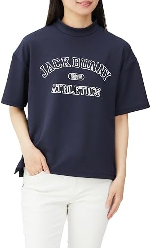 ジャックバニー　半袖　モックネック　シャツ　レディース　黒　サイズ0 美品 ジャックバニー 半袖 モックネック シャツ レディース 黒 サイズ