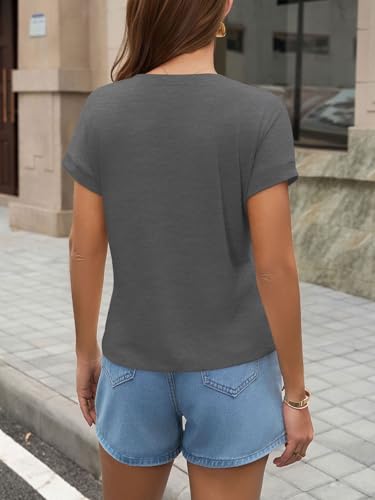 Image of UNCLECAT Womens Crop Tops Loose Fit Cap Short Sleeve Summer Tee