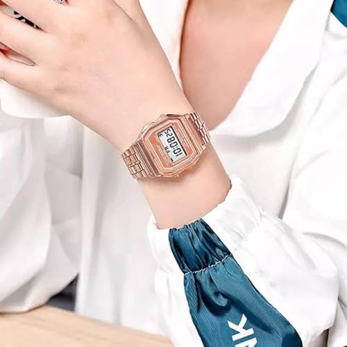 Image of Acnos Brand Digital 4 Colours Vintage Square Dial Unisex WR70ist Watch for Men Women Pack of 1 (WR70)