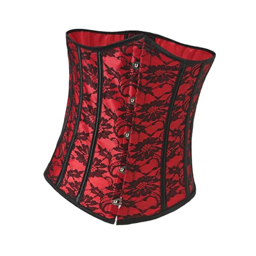 Aurgiarme Corsé adelgazante con estructura deshuesada y elegante cinturón de cintura de flores jacquarded para vestidos y eventos formales para mujer, Multicolor, L