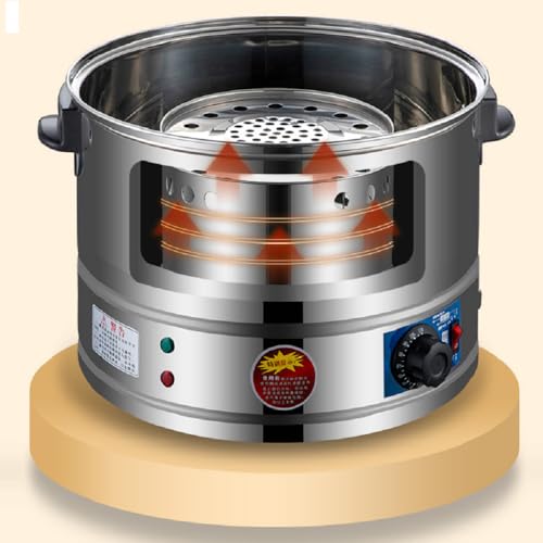 Vaporiera elettrica a 3 livelli in acciaio inox termostaticamente controllata 4300W per cucinare la colazione