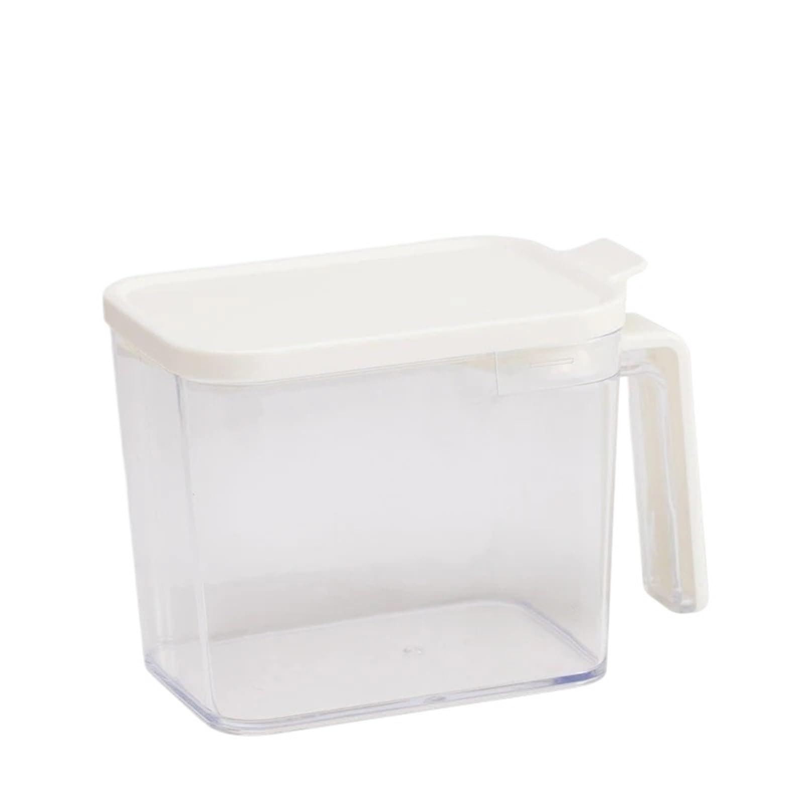 UBOHUZ 2Pcs Kitchen Seasoning Box Spice Salt Sugar Jars Pepper Condiment Storage Transparent Container With Spoon Accessories for Salt Sugar Spice Pepper(White-400ml)