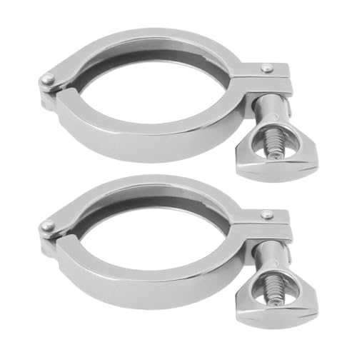 Be In Your Mind 2 abraçadeiras sanitárias de pino único de aço inoxidável 304 de 2 polegadas com porca de borboleta compatível com Sankey Barris e colunas de desestilação