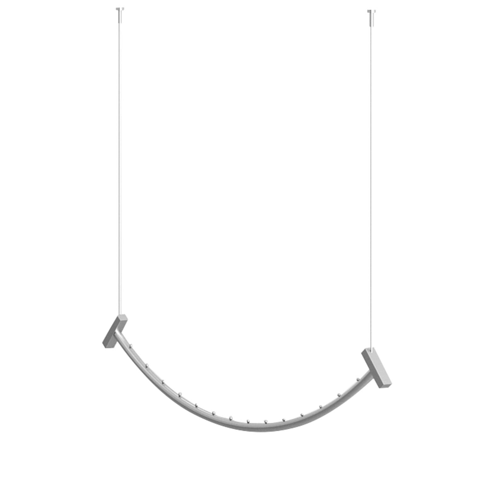 JKJZSALJ Stainless Steelceiling Mount Clothes Storage Hanger,Creative Height Adjustable Metal Clothing Hanging Racks Boutique Commercial Garment Rod,Retail Display Ceiling,100cm/39.4in