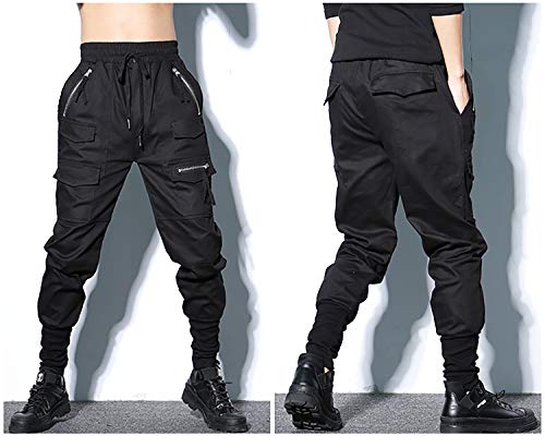 MOKEWEN Men's Jogger Streetwear Jogger Casual Harem Cargo Ankle Harem Pants4