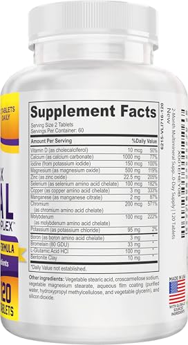 Elevate Recovery Supplements 1SMMC120 Calcium Magnesium Zinc Supplement