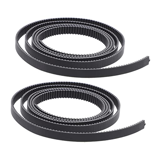 Healeved 2pcs Rubber Timing Belt Accessories Pitch Printer Rubber Belt for Timing Pulleys