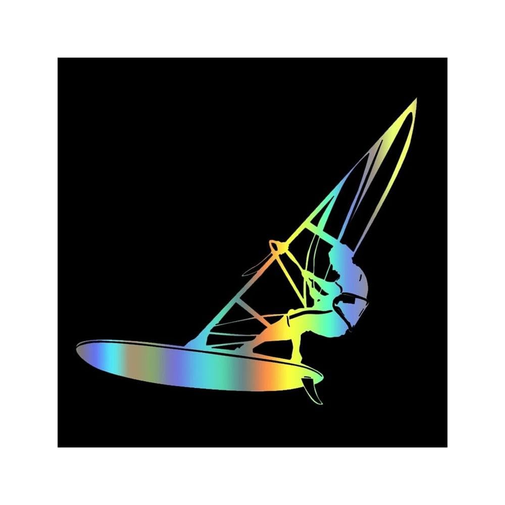 Bertdcx One Color Auto Accessory Car Stickers Vinyl Decal Windsurfing Motorcycle Decorative Accessories Laptop Helmet(Laser)