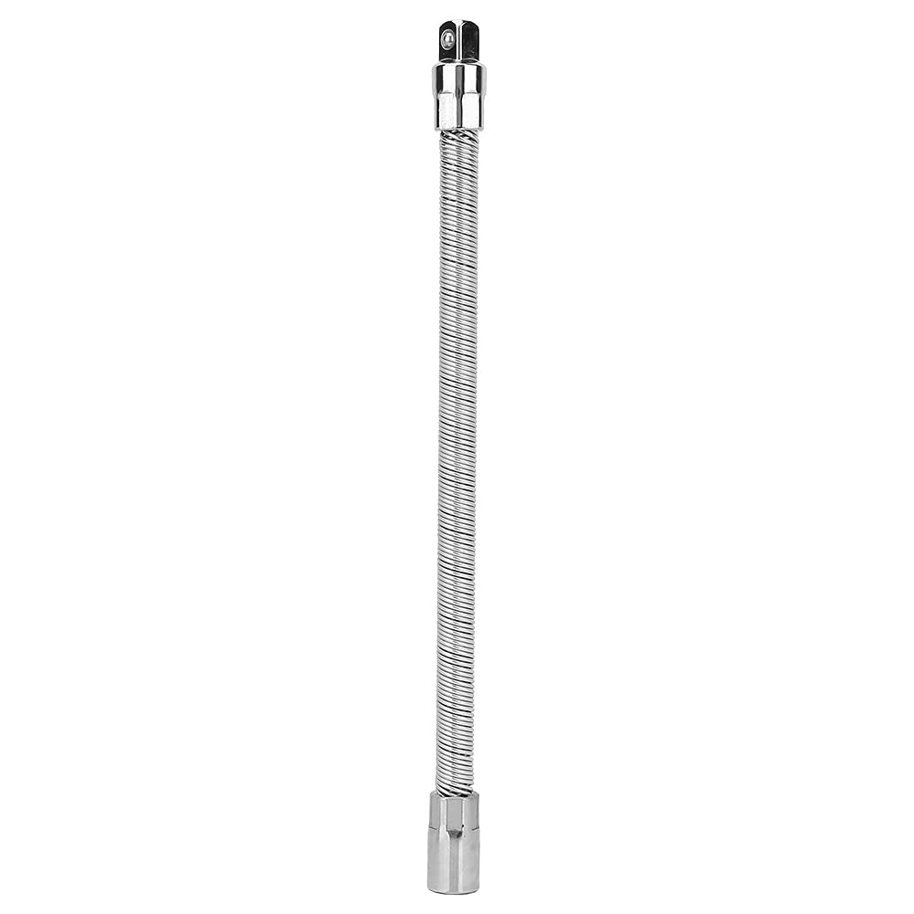 Hyuduo Flexible Extension Bar Shaft Drive Flexible Socket Extension Bar Adapter Bit Holder Connecting Link Bendable Elastic Joint Head Post For 1/2” Jack(350Mm)