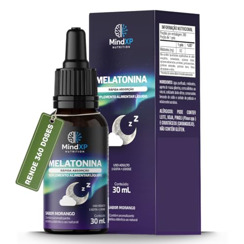 Melatonina Sublingual 30ml Sabor Morango (360 doses)
