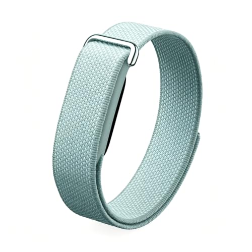 Fitbit Air�Ή� �����o���h �i�C�����҂ݍ��� �ʃt�@�X�i�[ �y�� �ʋC�� �T�C�Y�����\ �j�����p (�A�C�X�u���[)