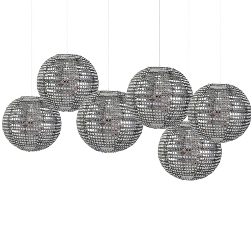 6 個のきらびやかな紙飾りスパンコール付きハンギングライト誕生日や結婚式の装飾照明飾りフェスティバルお祝い