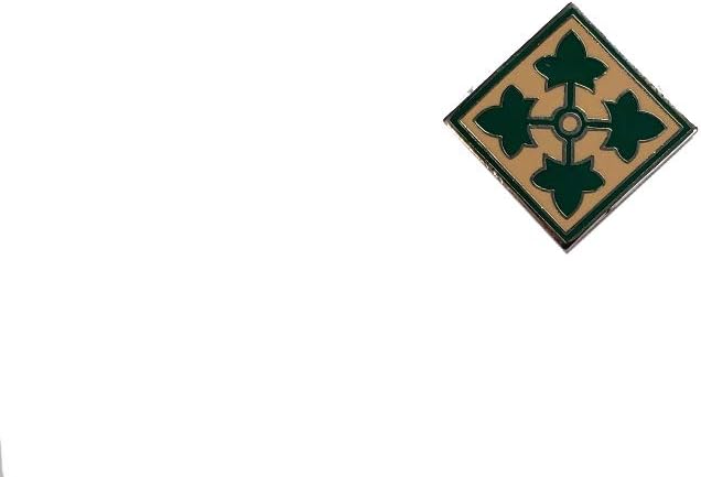 US Army 4th Infantry Division Combat Lapel Hat Pin Gift Military PPM051