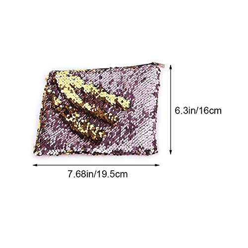 Huaangmaox Pencil Case Reversible Sequin Pencil Pouch High Capacity Makeup Organizer Bag For Pencil Stationery Cosmetics #TOP6