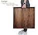 MAGIGO 19 x 19 Inches Large Square Black Walnut Wood Ottoman Tray with Handles, Serve Tea, Coffee Classic Wooden Decorative Serving Tray