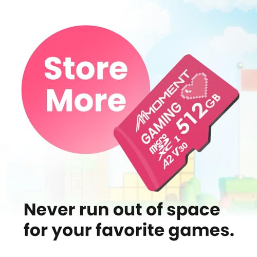 Image of MMOMENT MM23 PRO 512GB Gaming Memory Card, Micro SDXC Card, A2, UHS-I, U3, V30, Class10, Read Up to 170MB /s, Write up to 170MB /s