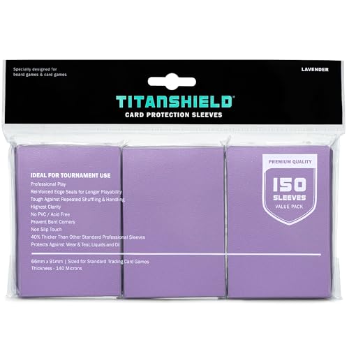 TitanShield Card Sleeves Lavender (150 Sleeves) - Fits Pokemon MTG