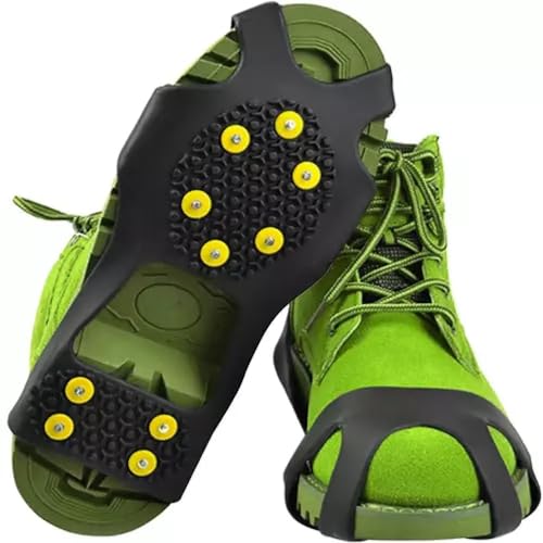PARENCE - Crampons Chaussures et Botte Antidérapants - Taille XL (43-48) pour des Aventures en Toute Sécurité - Crampons Montagne, Neige, randonée,...